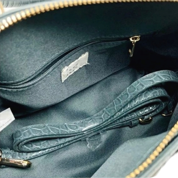 NEW 🌿 "A New Day" Emerald Croc Cross Body Hand Bag | Satchel Purse - Picture 6 of 6